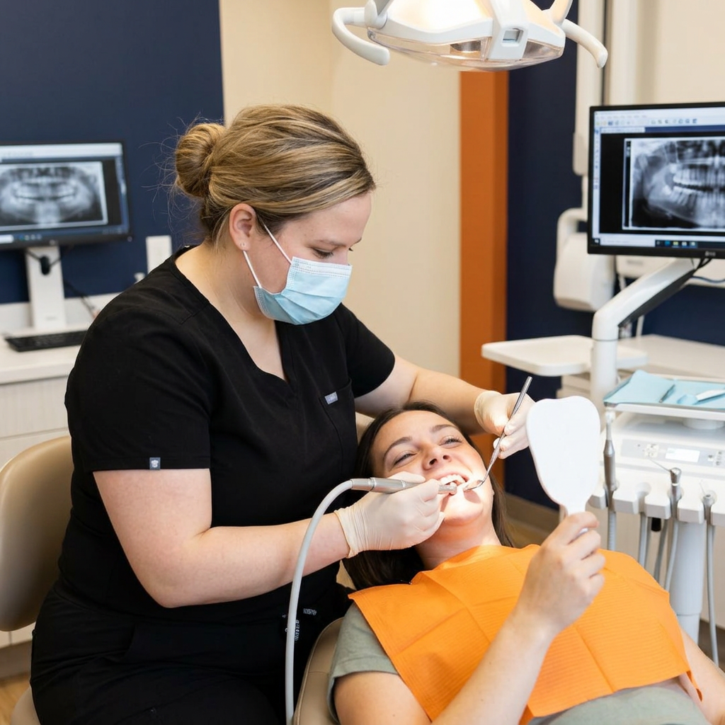 Dr. Allison providing gentle dental care in Watertown, SD